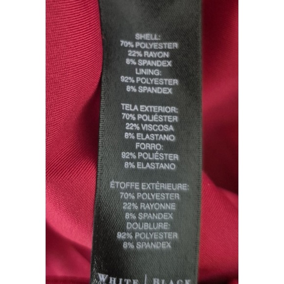 White House Black Market Dress Womens 8P Red Cutout Flippy Fit and Flare NEW - Picture 5 of 7